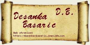 Desanka Basarić vizit kartica